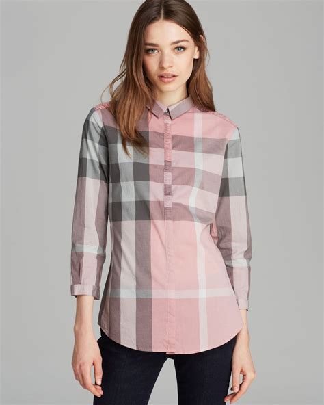 burberry pink shirt dress|pink burberry button up shirt.